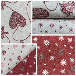 Na e-shopu najdete tyto 2 krásné vánoční žakárové látky vyšší gramáže s lurexem. Jsou OBOUSTRANNÉ, takže jsou to vlastně 4...