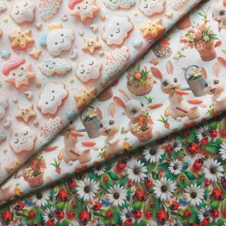 Na dětské látky se na e-shopu vyloženě nespecializuji, ale těmto roztomilým látkám s 3D efektem jsem prostě nedokázala...